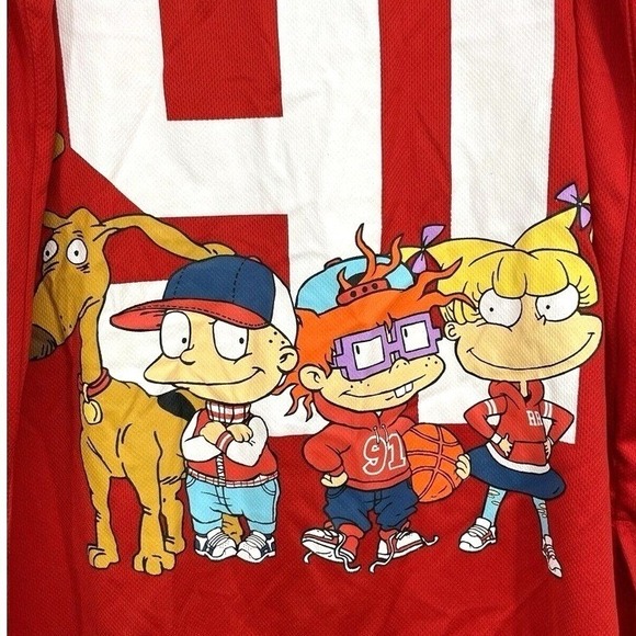 Nickelodeon Rugrats Reptar Basketball Jersey Tank Top Men's Size M Red - Picture 4 of 7